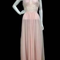 GLYDON'S Hollywood vintage 1950s pink nightgown slip dress