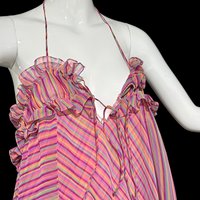ALBERT CAPRARO for SAKS 1970s vintage halter slip dress with wrap