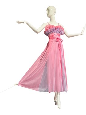 VANITY FAIR 1950s vintage pink nightgown slip dress