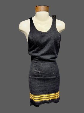 GANTNER & MATTERN 1920s One piece black wool bathing suit